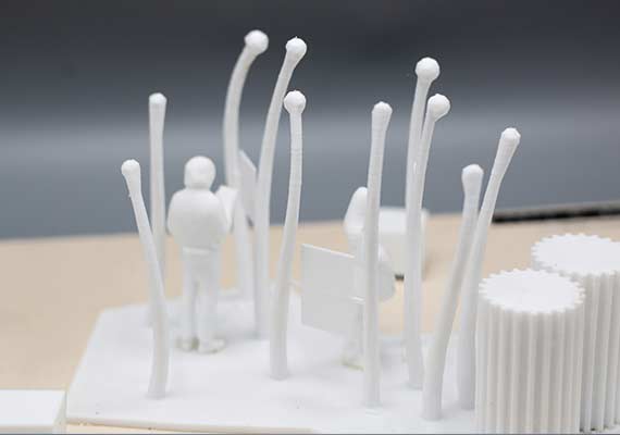 3D Druck der Skulptur am Informationsort, M1:50.